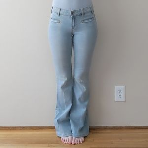 Club Monaco Low-Rise Flared Jeans